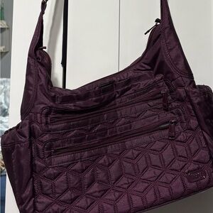 Lug Camper Deep burgundy travel crossbody bag